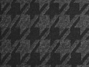 Jacquard Jersey angeraut Hahnentritt, anthrazit melange