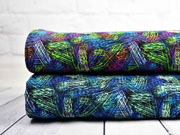 Funktionsjersey bunte Striche, bunt schwarz