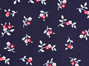 Baumwollstoff Bl�mchen Trachtenlook, dunkelblau