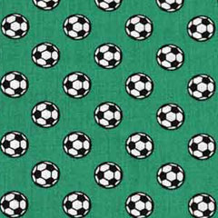 Baumwollstoff Fu�b�lle, gr�n