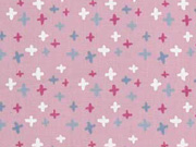 Baumwollstoff kleine Kreuze, altrosa