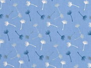 Baumwollstoff Pusteblumen, rauchblau