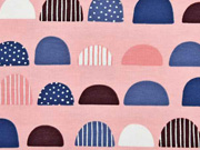 Jersey Halbkreise, helles altrosa