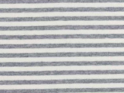 Jersey Streifen garngef�rbt angeraut, hellgrau melange