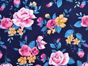 Jersey Rosen, rosa petrol dunkelblau