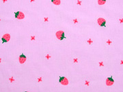 Voile Baumwolle Erdbeeren, rosa