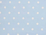 Voile Baumwolle wei�e Punkte, hellblau