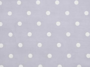 Voile Baumwolle wei�e Punkte, grau