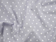 Voile Baumwolle wei�e Punkte, grau