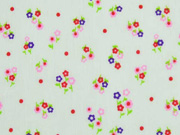 Voile Baumwolle Bl�mchen, hellgr�n