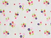 Voile Baumwolle Bl�mchen, wei�