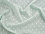 Voile Baumwolle gewebte Punkte, hellgr�n