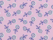 Baumwollstoff Bl�mchen Bl�tter, rosa