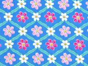 Baumwollstoff Blumen Geflecht, blau