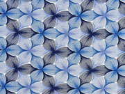Viskosejersey Blumen, blau