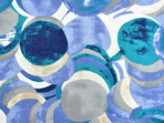 T-Shirtstoff Kreise, gr�npetrol blau cremewei�