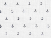 Musselin Double Gauze Anker, wei�