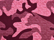 French Terry Sweat Viskose Camouflage, bordeauxrot