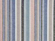 Leinen Viskose Streifen, blau altrosa mint taupe
