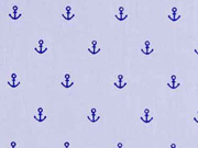 weicher Baumwollstoff Anker, dunkelblau hellblau