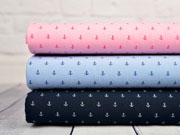 weicher Baumwollstoff Anker, pink rosa