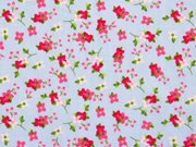 Baumwollstoff Bl�mchen, pink hellblau