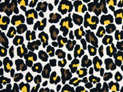 Jersey Leopardenmuster, schwarz ocker beige