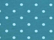 Jersey Punkte 5 mm, hellblau petrol