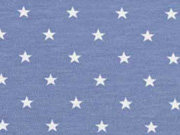 Jersey Sterne 5 mm, hellblau jeansblau