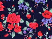 Jersey Rosen, rot dunkelblau