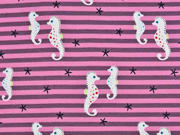 Jersey Seepferdchen Streifen, rosa mauve