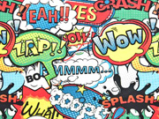 Jersey Comic Sprechblasen Farbkleckse, bunt wei�