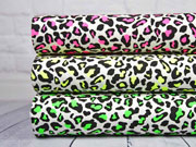 Jersey Leopardenmuster, neongelb schwarz wei�