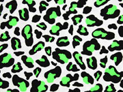 Jersey Leopardenmuster, neongr�n schwarz wei�