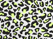 Jersey Leopardenmuster, neongelb schwarz wei�