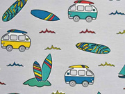 Jersey Busse Surfbretter, bunt hellgrau