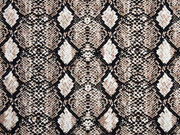 Viskose Schlangenmuster, hellbraun cremewei� schwarz