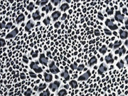 Viskose Leopardenmuster, grau schwarz cremewei�