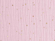 Musselin Double Gauze goldene Punkte, altrosa