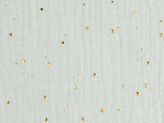 Musselin Double Gauze goldene Punkte, mint