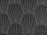 Jersey F�cher Strasssteine, schwarz