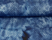 Steppjersey Batik, dunkelblau