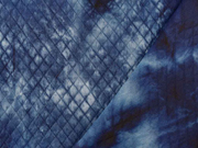 Steppjersey Batik, dunkelblau