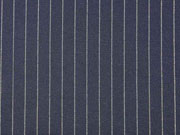 Jacquard Jersey Nadelstreifen, wei� dunkelblau