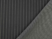 Jacquard Jersey Nadelstreifen, wei� schwarz