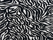 Jacquardjersey Zebramuster 3D-Struktur, schwarz