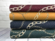 Viskosejersey Ketten Punkte, dunkelgr�n