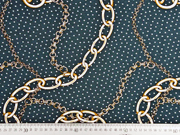 Viskosejersey Ketten Punkte, dunkelgr�n