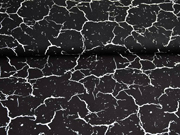 Viskosejersey Marmoroptik, schwarz