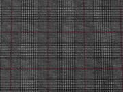 Punto di Roma Heavy Stretchjersey Glencheck,weinrot grau schwarz